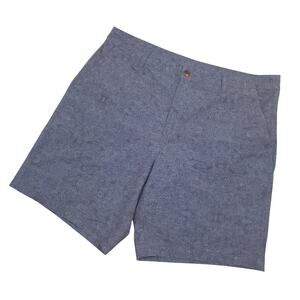 Turtleson Mens Chino Shorts Sz 36 Preppy Casual Golf Paisley AOP Blue EUC